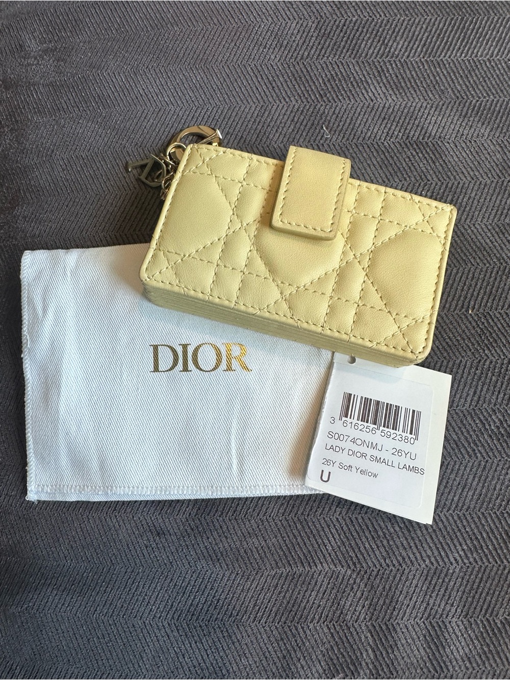 Lady Dior Jasmine Card Holder